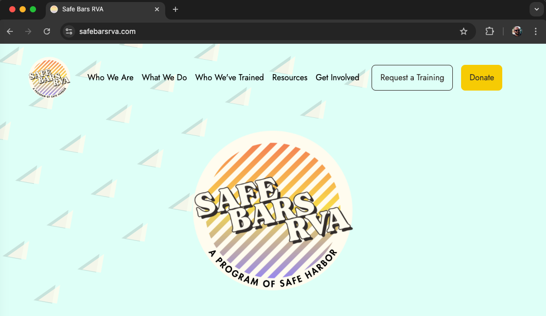 Safe Bars RVA website